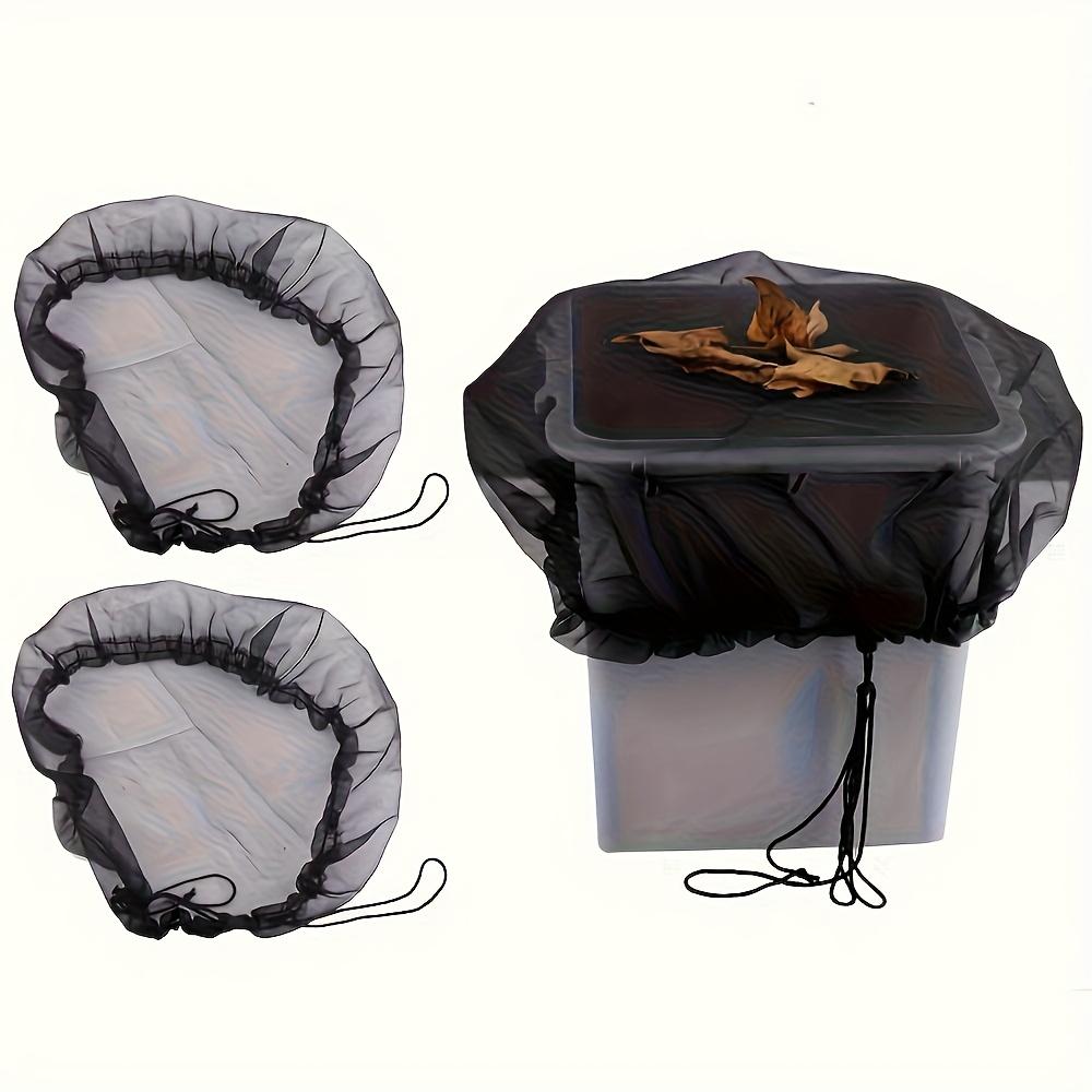 2/4pcs  Heavy-Duty Polyester Mesh rain barrel covers with Drawstring Closure  for Outdoor, Compatible with Standard Rain Barrels