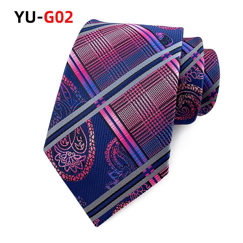 3.15" Fashion Striped PaisleyTies Mens Plaid Flower Necktie for Wedding