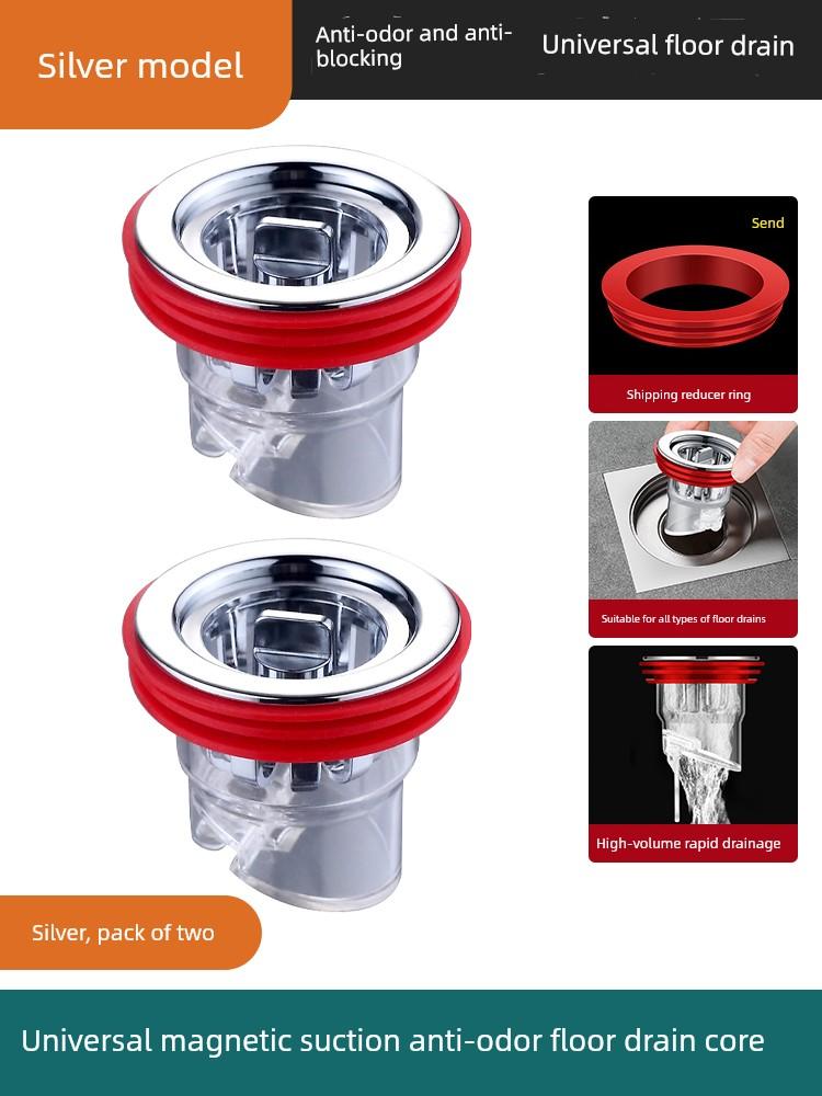 Floor Drain Deodorizer Bathroom Sewer Pipe Filter Net Universal Anti-Odor Cover Sealing Core Gadget