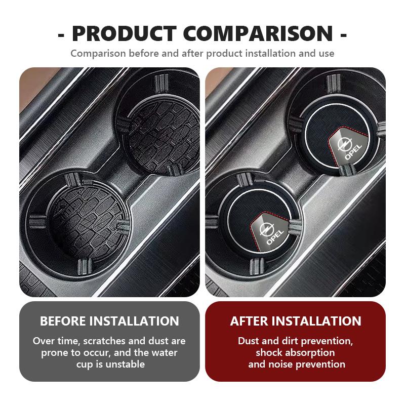 Car Coaster Anti Slip Mat Accessorie Auto Water Bottle Cup Holder Pad For Opel Insignia Astra G J F K Vectra C H Corsa C B D
