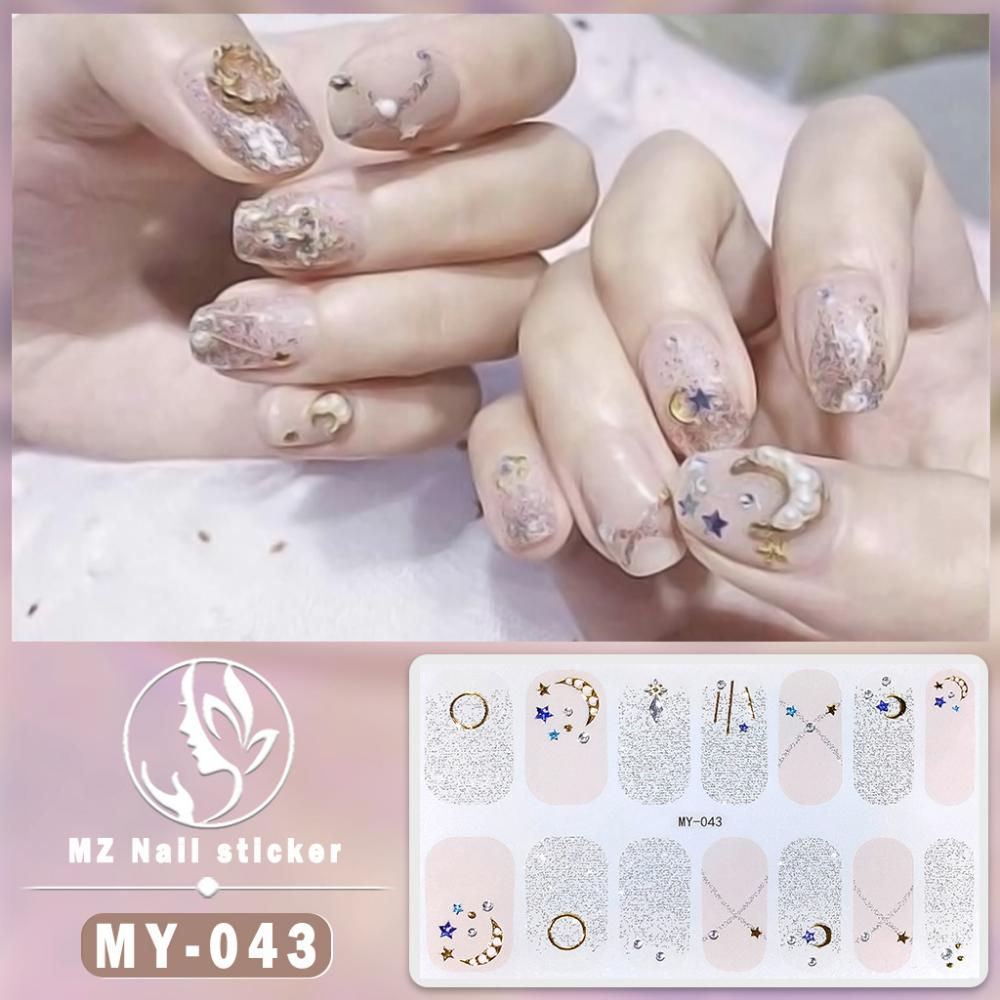 Dreidimensionaler wasserdichter No-Bake Gel-Nagellack-Film Vollsticker Imitations-Diamant-Nagelfilm-Papier Nagelfilm-Papier