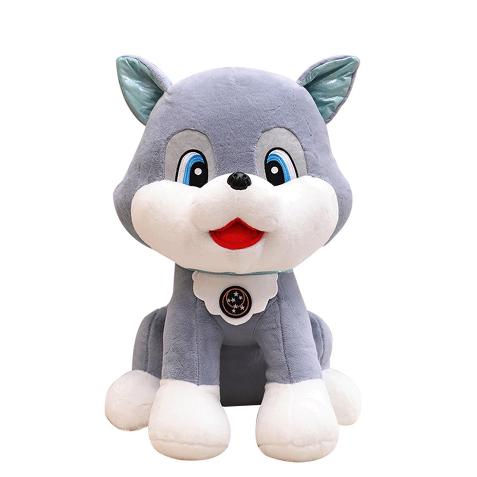 

Cute Cartoon Dog Plush Toy Soft Stuffed Animals Throw Pillow For Children 25cm синий