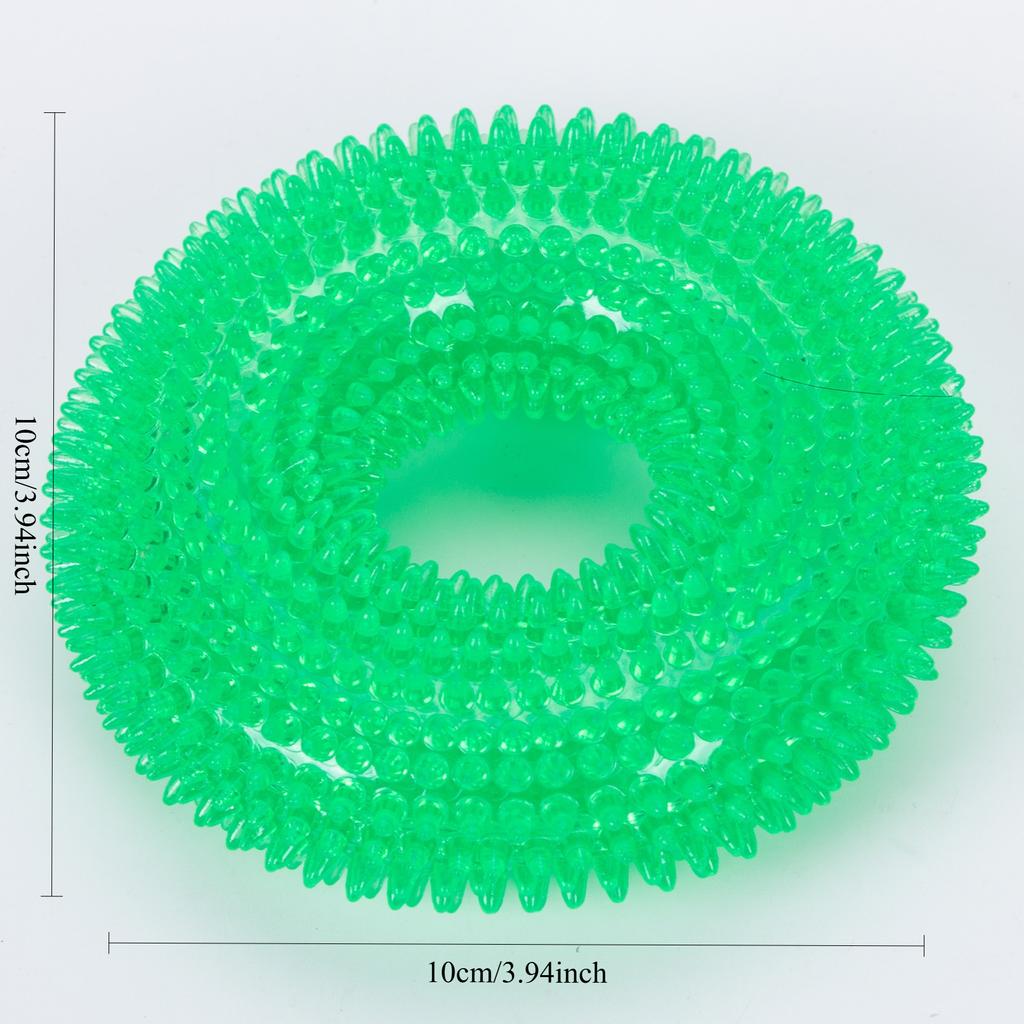 1pcs Bite Resistant Sound Ring TPR Dog Chew Toy Teeth Cleaning and Grinding Interactive Practical Tire Pet Toy