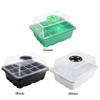 12 Holes Seed Starting Tray with Humidity Dome Seed Starter Tray Stackable Mini Greenhouse Germination Tray for Plant Growing