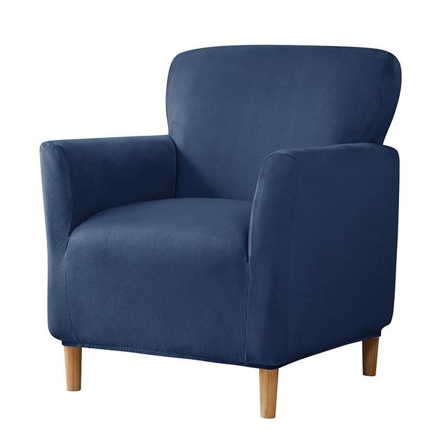Soft Velvet Small Single Sofa Cover Stretchy Armchair Covers For Living Room Cooking Space Office Anti -Dirty Washable Chair Furniture Protectors