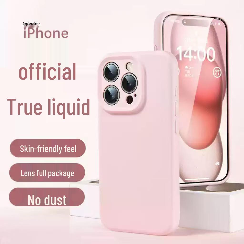 Płynne silikonowe etui na iPhone 15 Pro Max z pełnym zakryciem obiektywów