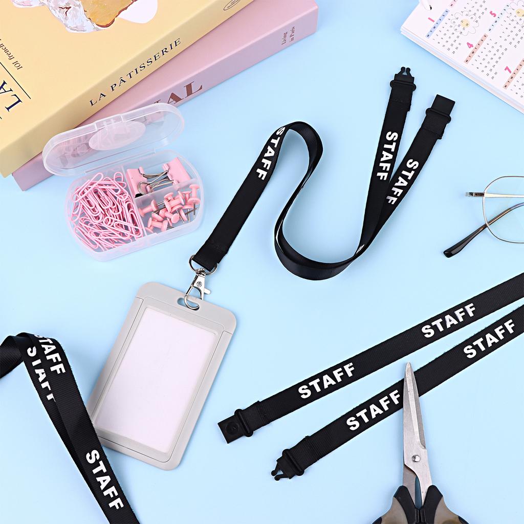 30Pcs Staff Lanyards Staff Badge Lanyard Keychain Lanyards Wrist Neck Lanyards Keychain Badge Holder Phone String Holder Lanyard