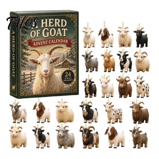 Unieke Feestdagen Cadeaus voor Kinderen Geit Adventskalender 2026, 24 Dagen Kerst Aftelling met Mini Boerderij Decoratie Beeldjes, Decoratie, Cadeau & Liefhebbers