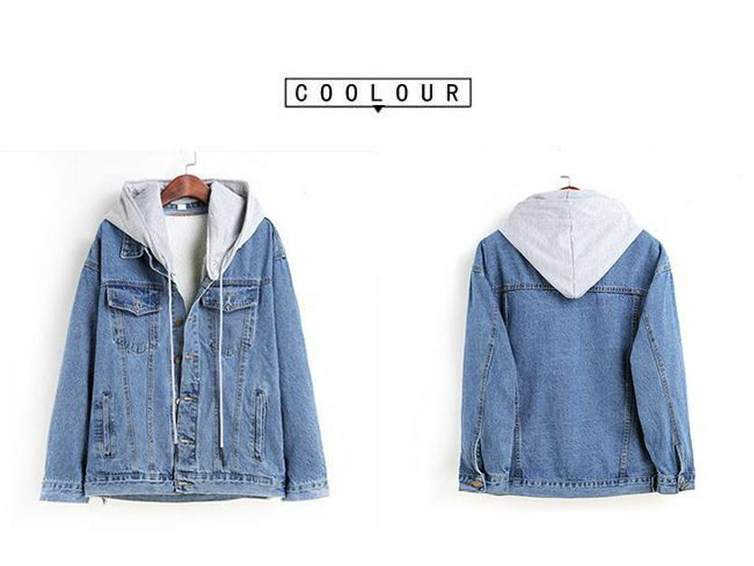 Giacca invernale in denim da donna stile coreano - Larga, Ispessita, Foderata in velluto, Aderente, Versatile, Elegante, Top di media lunghezza