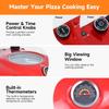 420-degree Ceramic Stone Pizza Oven, 12-inch Pizza Oven, 1200W Countertop Pizza Maker with Built-in Thermometer and Timer