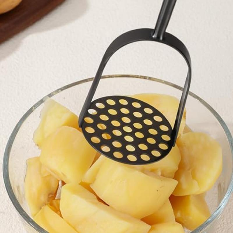 Stainless Steel Potato Masher, Multi-Function Kitchen Grinder Tool—Compact Avocado Press, Suitable for Vegetables, Meat, and Tomatoes