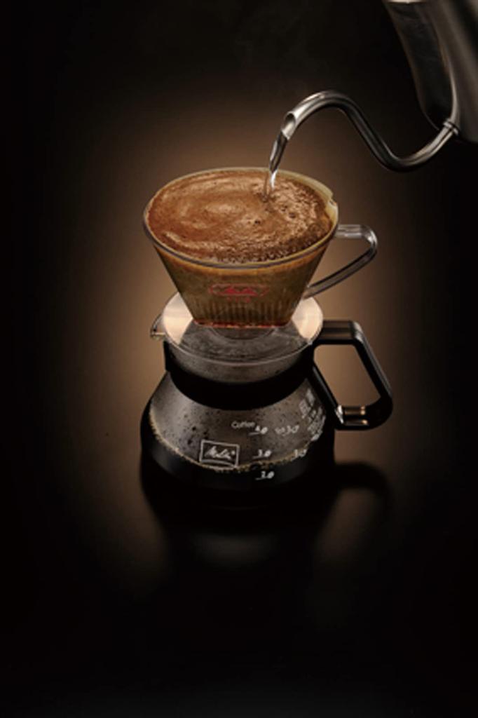 Melitta Coffee Dripper Made In Japan with Measuring Spoon Plastic for 1-2 Cups Brown Aroma Filter Series AF-M1 X 1