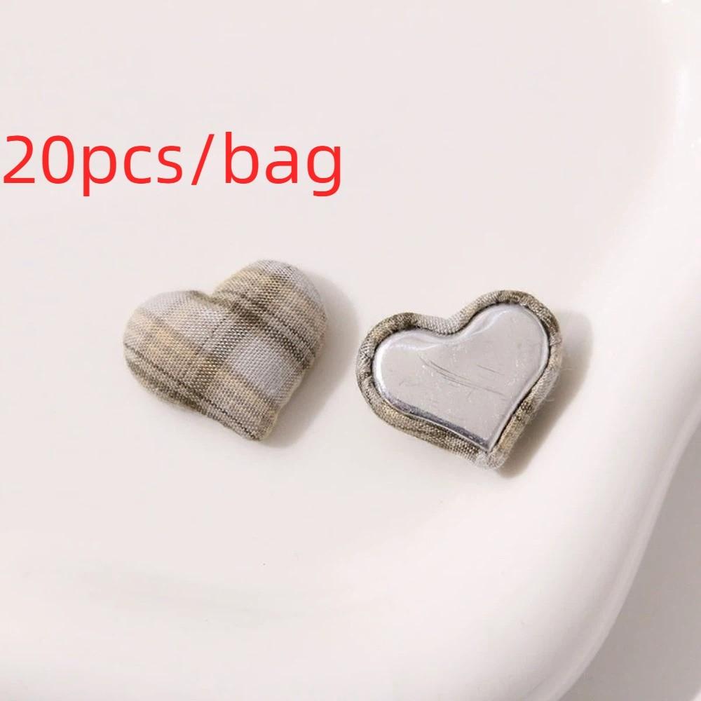 20pcs Heart Button Fabric Bag Buttons 20pcs Set Heart Shape Buttons Sewing Crafts