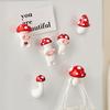 3D Mushroom Hook Refrigerator Magnet Resin Mushroom Shape Decorative Magnet Home Kitchen Office Whiteboard Cabinet Locker Fridge Magnet
