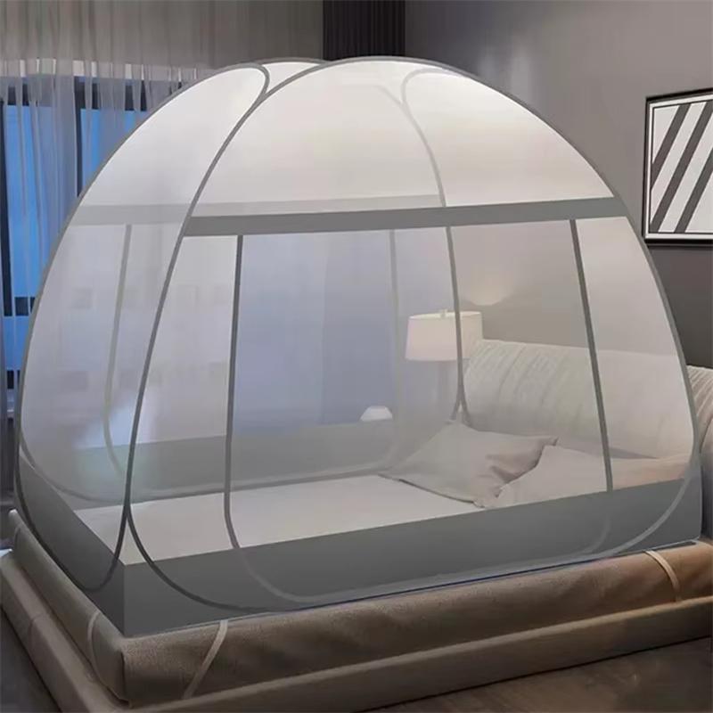 Double Door Full Bottom Mosquito Net Large Space Installation-free Yurt Mosquito Net Summer Foldable Anti-mosquito Mesh Tent