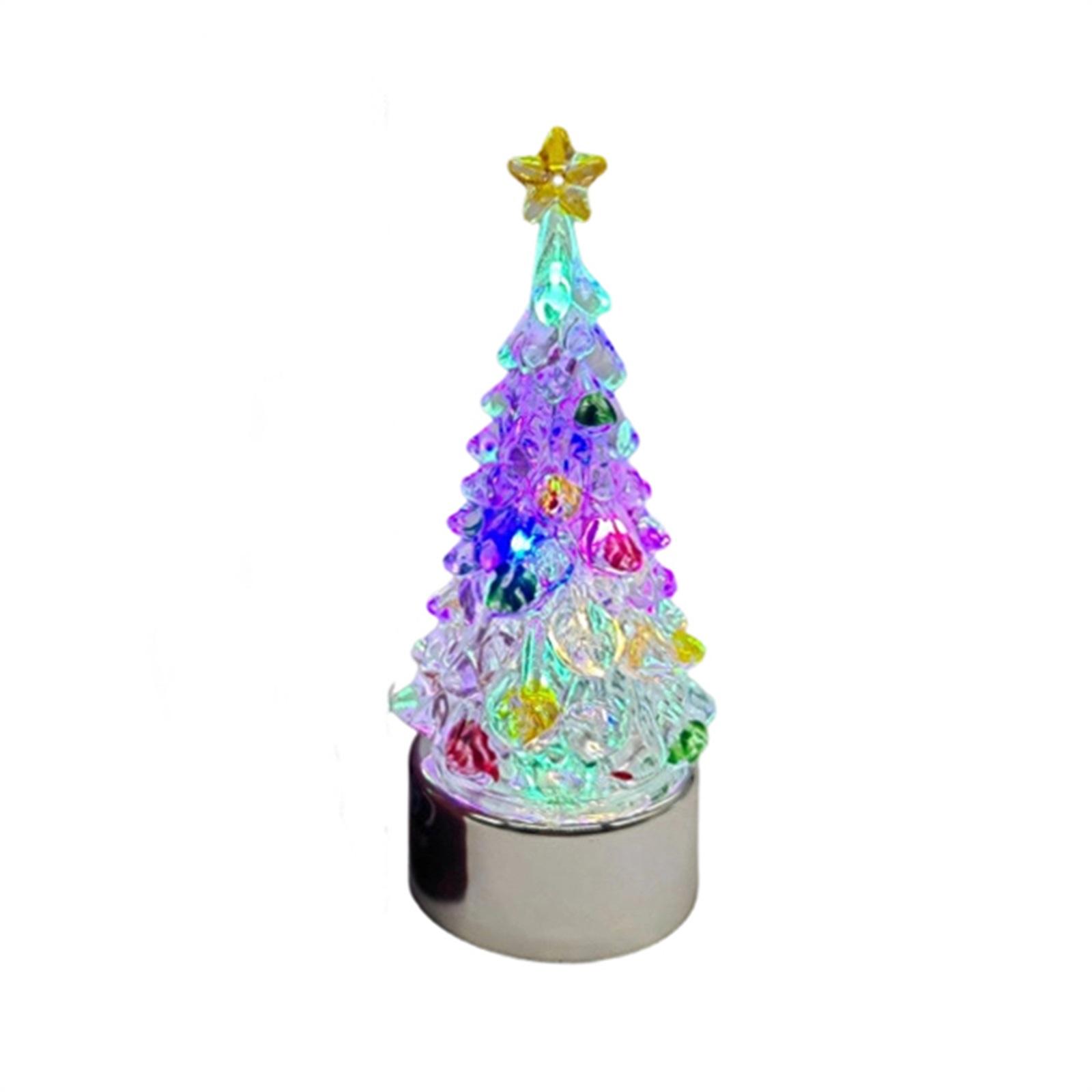 

Christmas New Luminous Christmas Tree Ornament Atmosphere Decoration Small Night Light Christmas Decoration Ornament One Size
