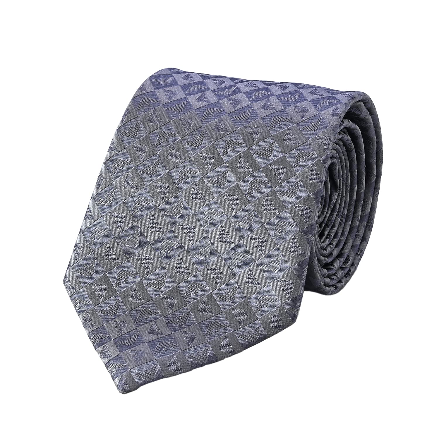 

Emporio Armani Necktie Gray Large Sword Width Silk Eagle Check 340075 2R612 00041 MADE IN ITALY Men s 7.5cm 100% & [Item]