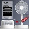 Compact Foldable Office Desk Fan: Rechargeable, Oscillating, Strong Wind, Long Battery Life, Portable for Student Dorms