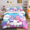 Cute Cartoon Bears and Donuts Bedding Duvet Cover Set Duvet Cover Pillowcases  (1*Duvet Cover 2*Pillowcases, Without Duvet Insert)