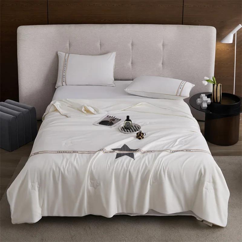 Четырехсезонное хлопковое соевое антибактериальное летнее одеяло класса А серии — фото 7