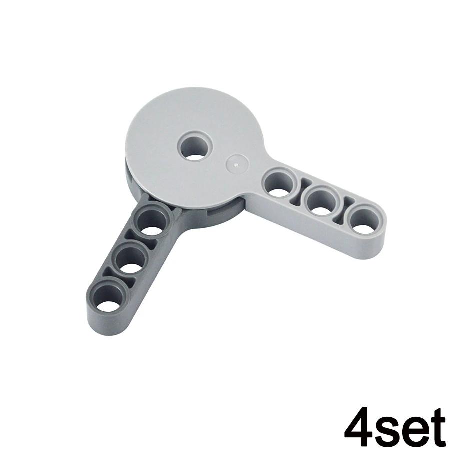 

4SET MOC Building Block Round Rotation Joint Disk with 3M Beam Technical Parts Compatible with 44224 44225 for kid Toys