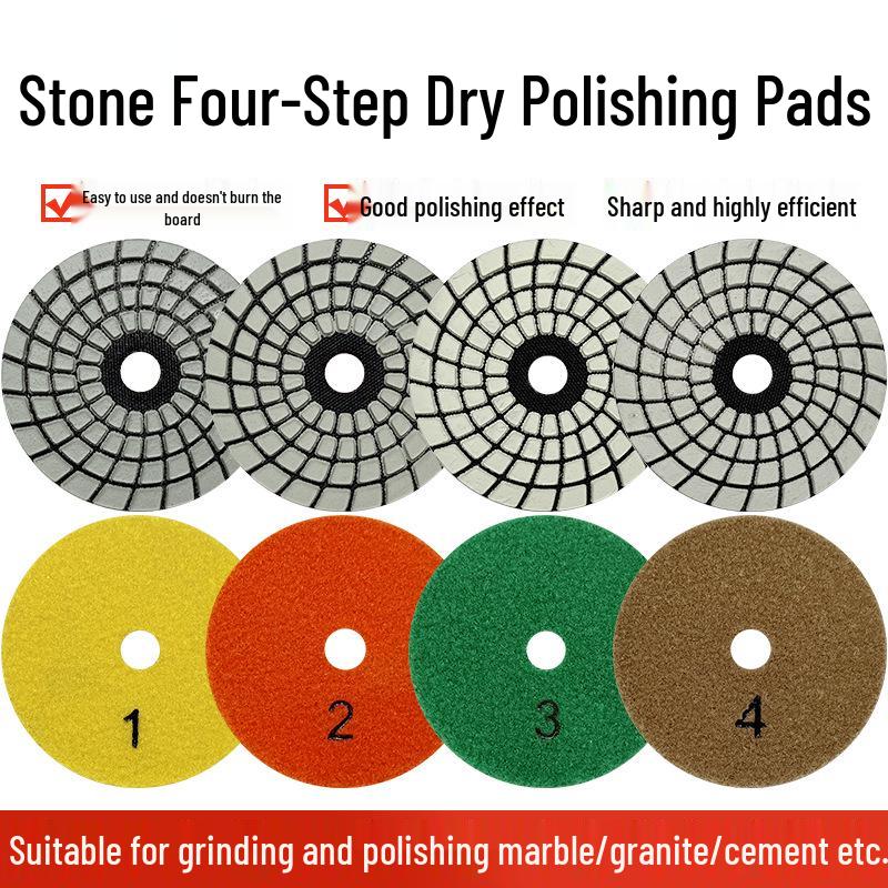 

Dry Polishing Pads for Marble & Cement: Four-Step Mirror Finish 3-inch 8cm Dry Polishing Pad #4