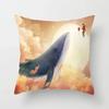 Life Series Printed Pillow Pillow Home Decor Whale Autumn Set Suitable for Bedroom Living Room