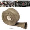 Hose HeatShield Sleeve, 9.8FT Wire Heat Basalt Fiber Fireproof Exhaust Pipe Wrap for Motorcycle and Car, Heat Protectors