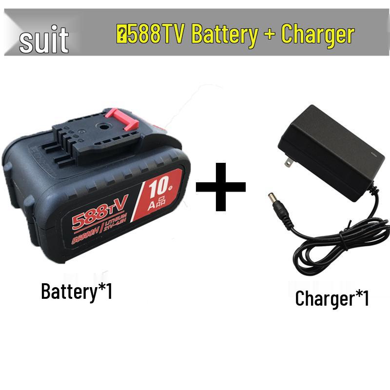 21V Push-Type Hand Drill with Large Capacity 48V/98V Lithium Battery & Universal Charger