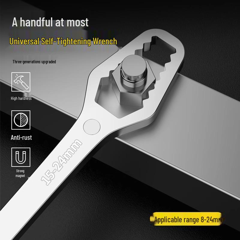 

Многоцелевой самозатягивающийся набор гаечных ключей с двойной головкой Black 8-22mm (6mm Thick)