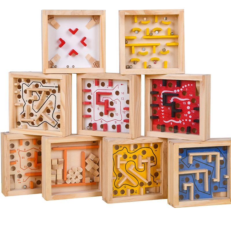 Interesting Toys Kids Balance Rolling Ball Maze Board Montessori Sensory Toys Labyrinth Logical Thinking Challenge Game Educational Creative Toys