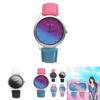 Elegant Women Rainbow Design Analog Quartz Sport Wrist Watch With Artificial Leather Band