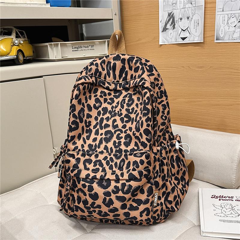 Леопардовый школьный рюкзак Женский легкий рюкзак хаки
