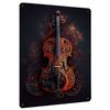 Ornate Vintage Violin Pattern Metal Tin Painting Home Decor Wall Art Living Room Bedroom Study Hanging Decoration