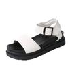 2024 New Women Summer Comfort Sandals Fashion Open Toe Flat  Ankle Buckle Strap Platform Roman Shoes Sandalias Mujer