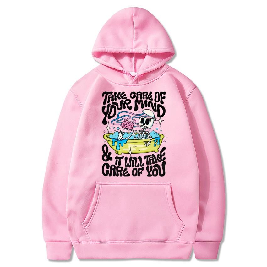 Take care of youth graffiti autumn/winter hoodie hip-hop street college pullover fashionable casual warm hoodie holiday gift