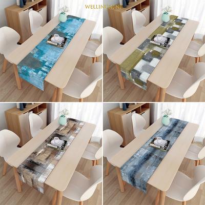 Abstract Texture Print Table Runner Restaurant Kitchen Party Table Decoration Fabric Tablecloth