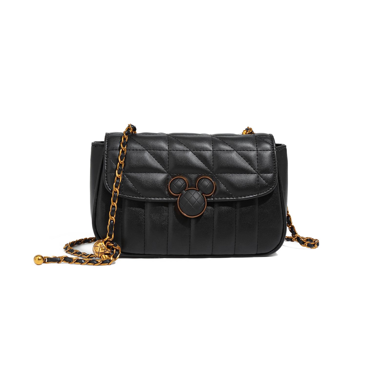 

New Disney Mickey Series PU Underarm Crossbody Bag Medium Size Women s Black BMK-71070B 21*7*14CM