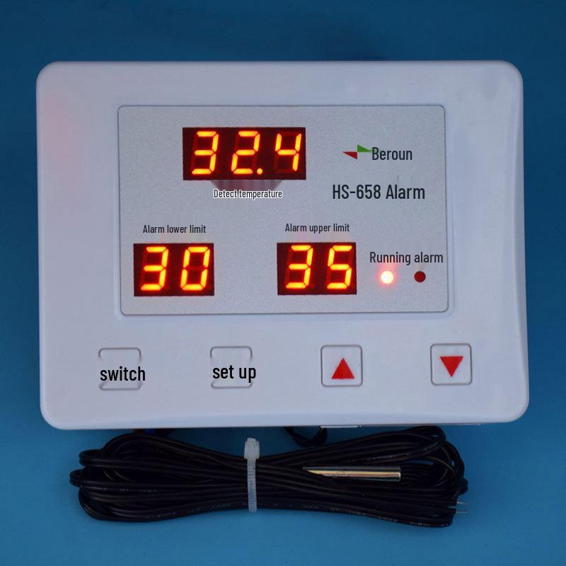 HS-658 Pet High/Low Temp Alarm for Breeding/Incubation, Over-temp Detector.