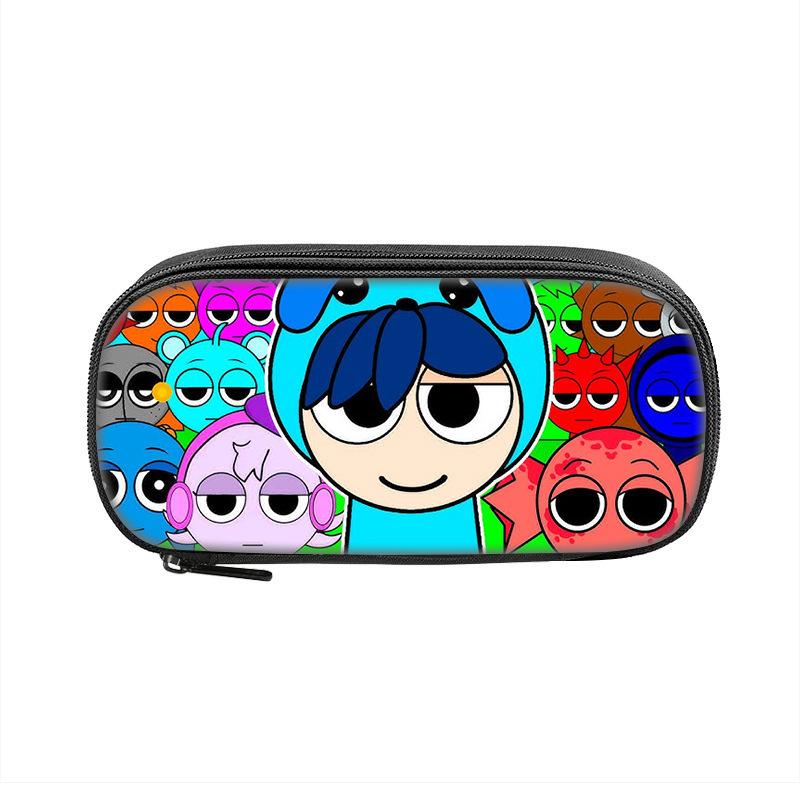 Rhythm Box Printed Pencil Bag Sprunki Music Game Elementary And Secondary School Children'S Pencil Stationery Bag