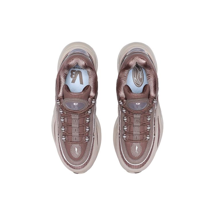 Li Ning V8 Abrasion Resistant Breathable Low top Running Shoes Women's Umber ARHQ172-3