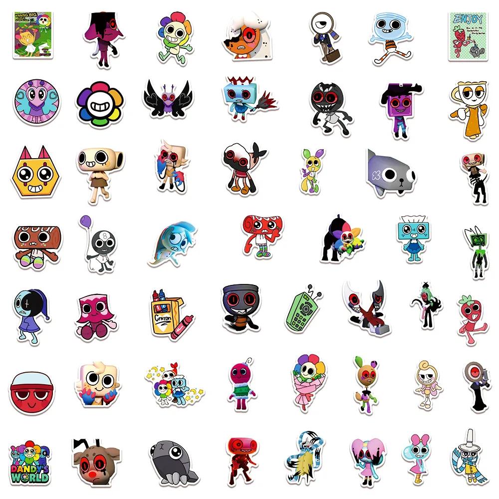 50 sztuk Śmieszne Naklejki Gra Dandys World Urocze Kreskówkowe Naklejki Graffiti Zabawka DIY Naklejka na Butelkę z Wodą Laptop Telefon dla Dzieci Zabawka
