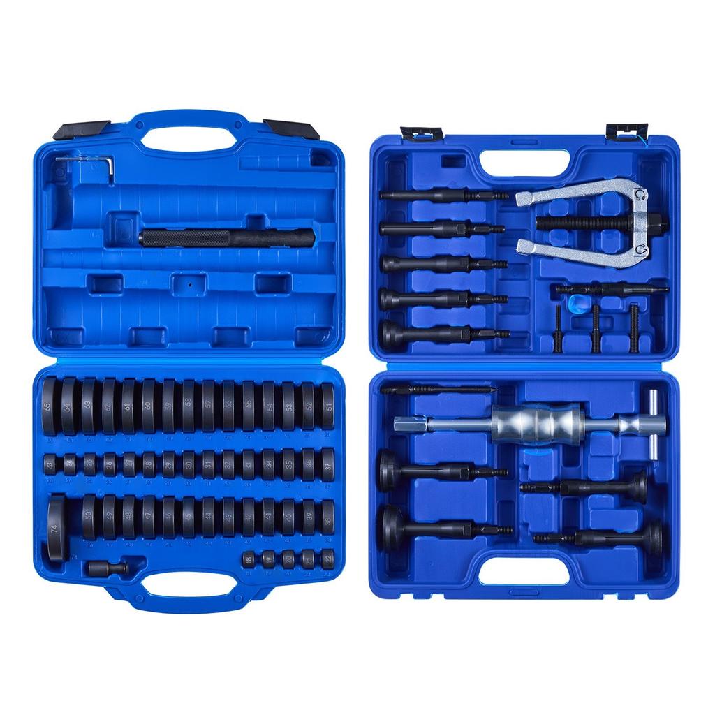 Bearing Press Kit, 52+16 Pcs, 2 in 1 Bushing Driver Tool & Bearing Press Kit, Race and Seal Driver Set with 49 Bushings, 10 Collets, Slide Hammer,