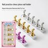 Nail Art Practice Set: Finger Rest, Tip Stickers, Display Stand & Tool Kit