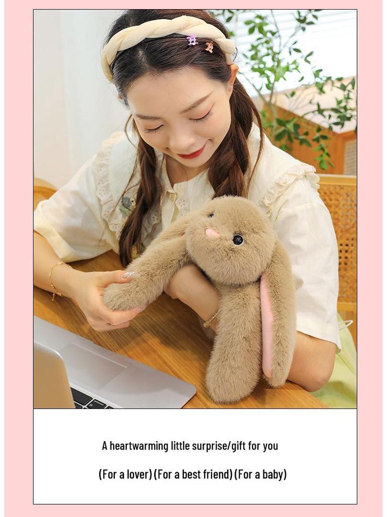 Fluffy Genuine AnTu Gongzai Little Rabbit Plush Toy Cushion