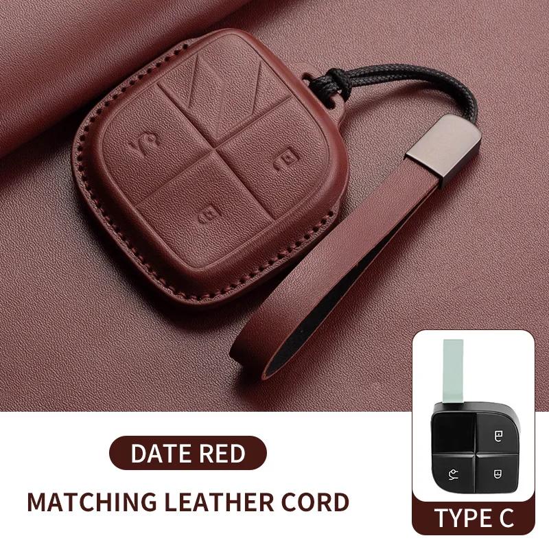 

Car Key Case Cover For Lynk & Co 08 08Emp Lynkco 08 Leather Auto Key Fob Holder Keychain Accessories
