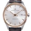 Used HAMILTON H324410 Jazzmaster Date Silver Quartz Men's Beautiful Condition With Box Watch I#150594