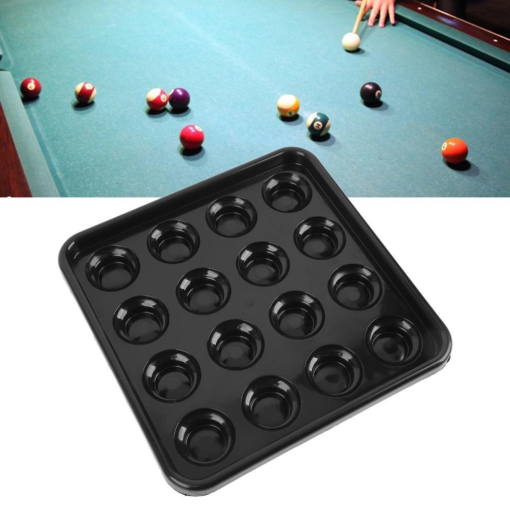 Black Pool Ball Tray 16 Holes Billiard Storage Tray Billiard Ball Plate  Pub Use