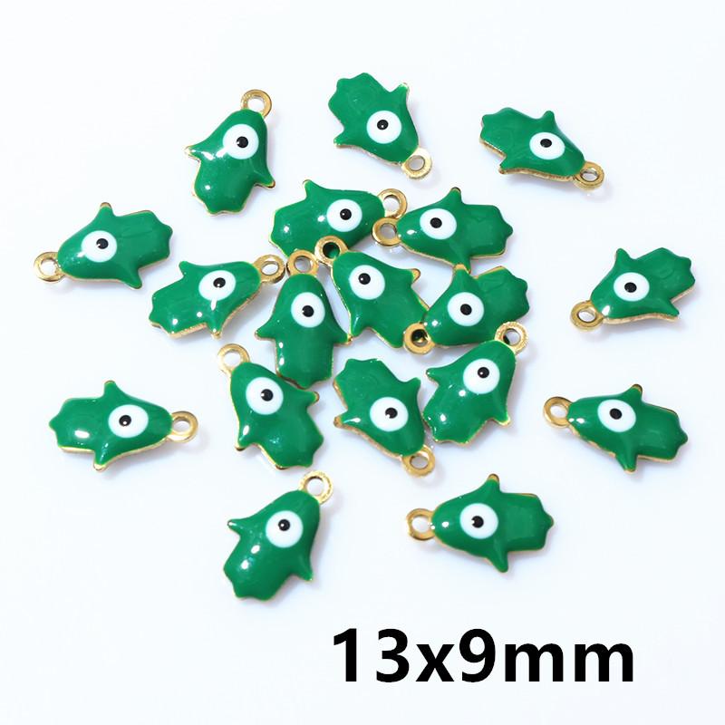 20pcs 8.5x6mm Enamel Evil Eyes Ball Charms Pendant Small DIY Jewelry Making Accessories Findings for Necklace Bracelet Earrings