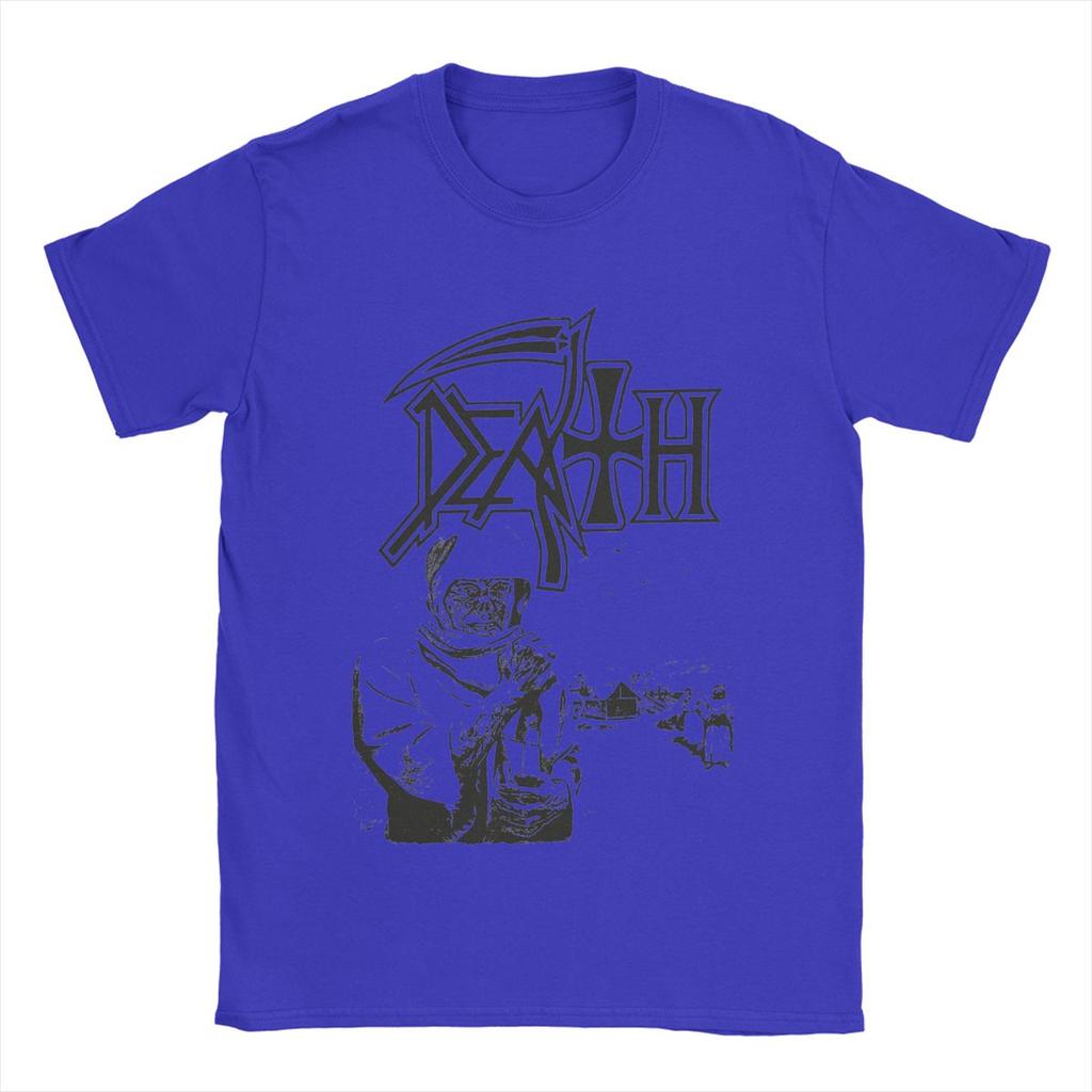 Death T Shirt for Men Pure Cotton Novelty T-Shirt Crew Neck Band Tees Short Sleeve Clothes Summer